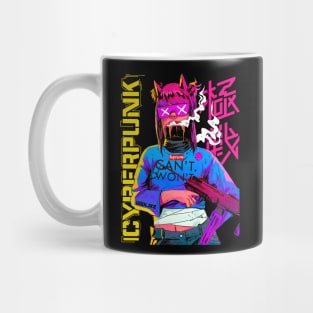 Vaporwave Cyberpunk Urban Style Girl Mug